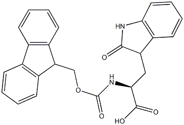 (2S)-2-((((9H-fluoren-9-yl)methoxy)carbonyl)amino)-3-(2-oxoindolin-3-yl)propanoic acid|FMOC-S-2,3-二氢-2-氧杂色氨酸