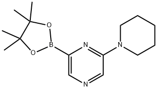 2-(1-piperidinyl)-6-(4,4,5,5-tetramethyl-1,3,2-dioxaborolan-2-yl)Pyrazine Structure