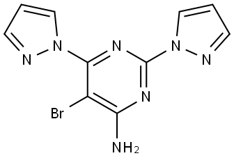 5-bromo-2,6-di(1H-pyrazol-1-yl)pyrimidin-4-amine|5-溴-2,6-二(1-H吡唑)基-4-氨基嘧啶