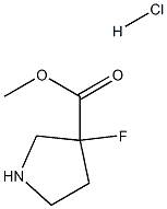 Methyl 3-Fluoropyrrolidine-3-Carboxylate Hydrochloride 结构式