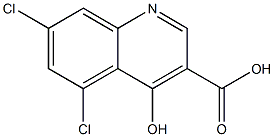 5,7-DICHLORO-4-HYDROXYQUINOLINE-3-CARBOXYLIC ACID Structure