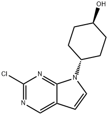 Cyclohexanol, 4-(2-chloro-7H-pyrrolo[2,3-d]pyrimidin-7-yl)-, trans-|(1R,4R)-4-(2-氯-7H-吡咯并[2,3-D]嘧啶-7-基)环己醇