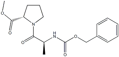 L-Proline, N-[(phenylmethoxy)carbonyl]-L-alanyl-, methyl ester Struktur