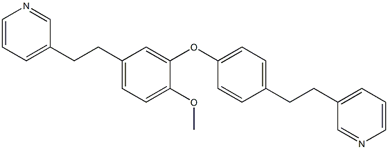 3-[2-[4-[2-methoxy-5-[2-(3-pyridyl)ethyl]phenoxy]phenyl]ethyl]pyridine Structure