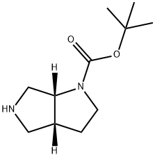 (3AR, 6AR)-HEXAHYDRO-PYRROLO[3,4-B]PYRROLE-1-CARBOXYLIC ACID TERT-BUTYL ESTER, 370880-09-4, 结构式