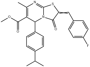 (Z)-methyl 2-(4-fluorobenzylidene)-5-(4-isopropylphenyl)-7-methyl-3-oxo-3,5-dihydro-2H-thiazolo[3,2-a]pyrimidine-6-carboxylate|