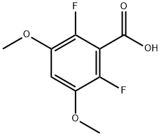 2,6-difluoro-3,5-dimethoxy benzoic acid Struktur