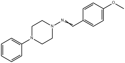 N-[(Z)-(4-methoxyphenyl)methylidene]-4-phenylpiperazin-1-amine Struktur