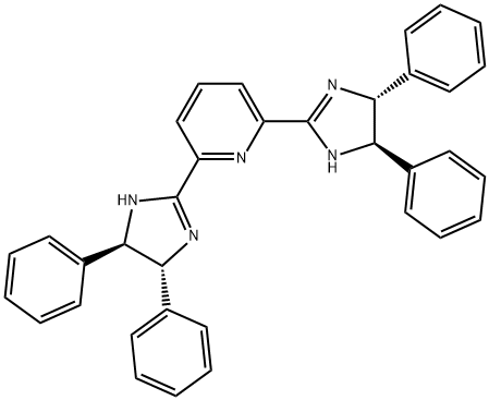 2,6-bis[(4R,5R)-4,5-dihydro-4,5-diphenyl-1H-imidazol-2-yl]-Pyridine Struktur
