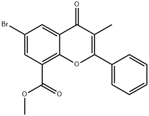 Methyl 6-bromo-3-methyl-4-oxo-2-phenyl-4H-chromene-8-carboxylate|黄酮沙酯杂质3