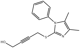4-[(4,5-dimethyl-1-phenyl-1H-imidazol-2-yl)sulfanyl]but-2-yn-1-ol Struktur
