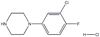 1-(3-氯-4-氟苯基)哌嗪单盐酸盐, 95884-48-3, 结构式