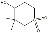 4-Hydroxy-3,3-dimethyltetrahydro-2H-thiopyran 1,1-dioxide Struktur