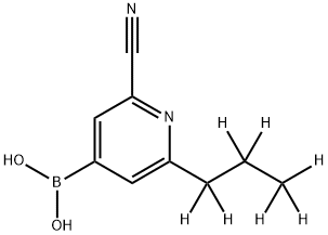 2-Cyano-6-(n-propyl-d7)-pyridine-4-boronic acid Struktur