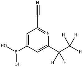 2-(Ethyl-d5)-6-cyanopyridine-4-boronic acid Struktur