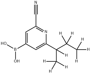 2-Cyano-6-(sec-butyl-d9)-pyridine-4-boronic acid Struktur
