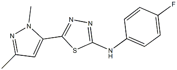 N-[5-(1,3-dimethyl-1H-pyrazol-5-yl)-1,3,4-thiadiazol-2-yl]-N-(4-fluorophenyl)amine Structure