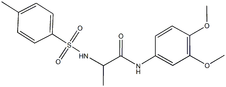 N-(3,4-dimethoxyphenyl)-2-{[(4-methylphenyl)sulfonyl]amino}propanamide Struktur