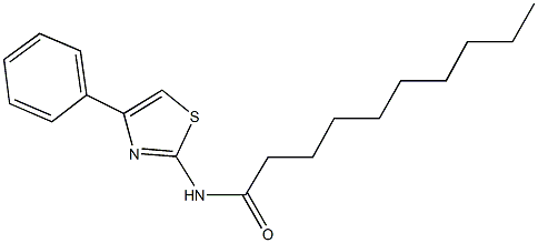 N-(4-phenyl-1,3-thiazol-2-yl)decanamide Structure