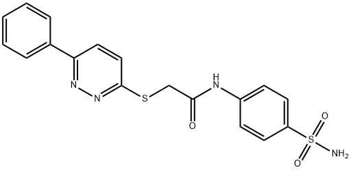 N-[4-(aminosulfonyl)phenyl]-2-[(6-phenyl-3-pyridazinyl)sulfanyl]acetamide Struktur