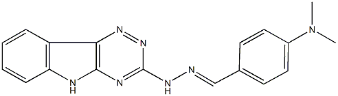 4-(dimethylamino)benzaldehyde 5H-[1,2,4]triazino[5,6-b]indol-3-ylhydrazone Struktur