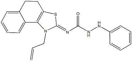 N-(1-allyl-4,5-dihydronaphtho[1,2-d][1,3]thiazol-2(1H)-ylidene)-2-phenylhydrazinecarboxamide Struktur