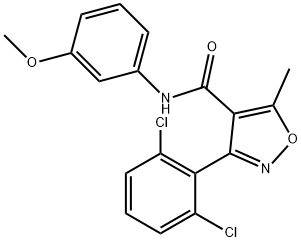 3-(2,6-dichlorophenyl)-N-(3-methoxyphenyl)-5-methyl-4-isoxazolecarboxamide Structure