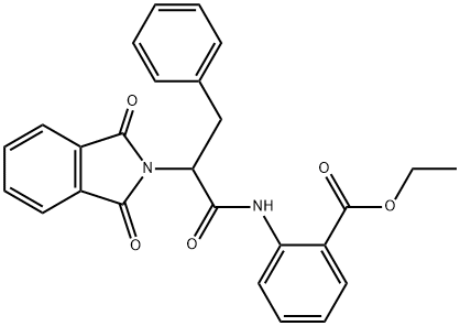 ethyl 2-{[2-(1,3-dioxo-1,3-dihydro-2H-isoindol-2-yl)-3-phenylpropanoyl]amino}benzoate Structure