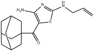1-adamantyl[2-(allylamino)-4-amino-1,3-thiazol-5-yl]methanone Struktur