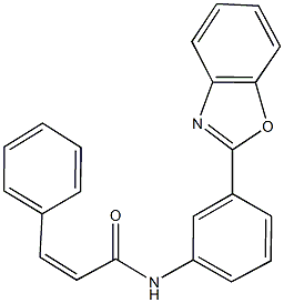 N-[3-(1,3-benzoxazol-2-yl)phenyl]-3-phenylacrylamide Struktur