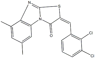 2-(2,3-dichlorobenzylidene)-6,8-dimethyl[1,3]thiazolo[3,2-a]benzimidazol-3(2H)-one Structure
