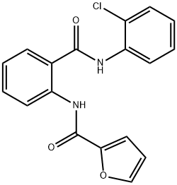N-{2-[(2-chloroanilino)carbonyl]phenyl}-2-furamide Structure