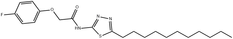 2-(4-fluorophenoxy)-N-(5-undecyl-1,3,4-thiadiazol-2-yl)acetamide Struktur