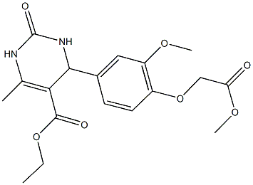 ethyl 4-[3-methoxy-4-(2-methoxy-2-oxoethoxy)phenyl]-6-methyl-2-oxo-1,2,3,4-tetrahydro-5-pyrimidinecarboxylate Structure