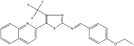 N-(4-ethoxybenzylidene)-N-[5-(2-quinolinyl)-4-(trifluoromethyl)-1,3-thiazol-2-yl]amine Struktur