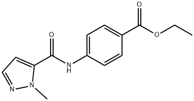 ethyl 4-{[(1-methyl-1H-pyrazol-5-yl)carbonyl]amino}benzoate Struktur