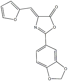 2-(1,3-benzodioxol-5-yl)-4-(2-furylmethylene)-1,3-oxazol-5(4H)-one Structure