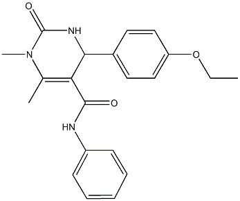 4-(4-ethoxyphenyl)-1,6-dimethyl-2-oxo-N-phenyl-1,2,3,4-tetrahydro-5-pyrimidinecarboxamide Structure