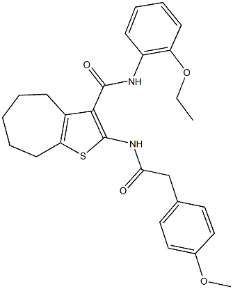 N-(2-ethoxyphenyl)-2-{[(4-methoxyphenyl)acetyl]amino}-5,6,7,8-tetrahydro-4H-cyclohepta[b]thiophene-3-carboxamide Structure