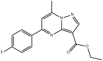 ethyl 5-(4-fluorophenyl)-7-methylpyrazolo[1,5-a]pyrimidine-3-carboxylate Struktur