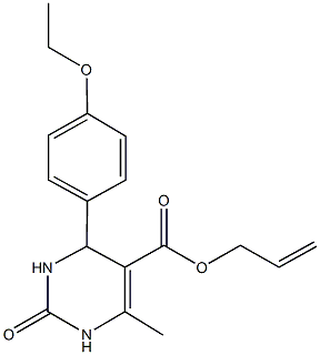 allyl 4-(4-ethoxyphenyl)-6-methyl-2-oxo-1,2,3,4-tetrahydro-5-pyrimidinecarboxylate Struktur