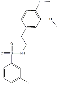 N-[2-(3,4-dimethoxyphenyl)ethyl]-3-fluorobenzenesulfonamide Structure