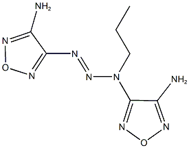 4-[3-(4-amino-1,2,5-oxadiazol-3-yl)-1-propyl-2-triazenyl]-1,2,5-oxadiazol-3-ylamine Structure