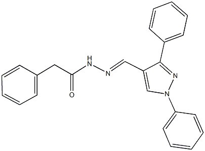 N'-[(1,3-diphenyl-1H-pyrazol-4-yl)methylene]-2-phenylacetohydrazide Struktur