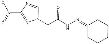 N'-cyclohexylidene-2-{3-nitro-1H-1,2,4-triazol-1-yl}acetohydrazide Structure