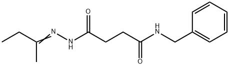 N-benzyl-4-[2-(1-methylpropylidene)hydrazino]-4-oxobutanamide Struktur