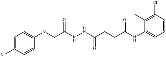 N-(3-chloro-2-methylphenyl)-4-{2-[(4-chlorophenoxy)acetyl]hydrazino}-4-oxobutanamide Structure