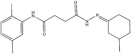 N-(2,5-dimethylphenyl)-4-[2-(3-methylcyclohexylidene)hydrazino]-4-oxobutanamide Struktur