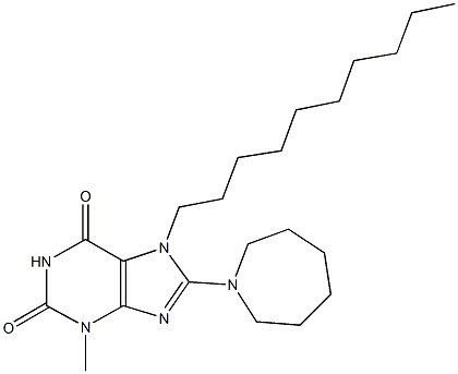 8-(1-azepanyl)-7-decyl-3-methyl-3,7-dihydro-1H-purine-2,6-dione Structure