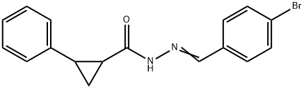 N'-(4-bromobenzylidene)-2-phenylcyclopropanecarbohydrazide Struktur